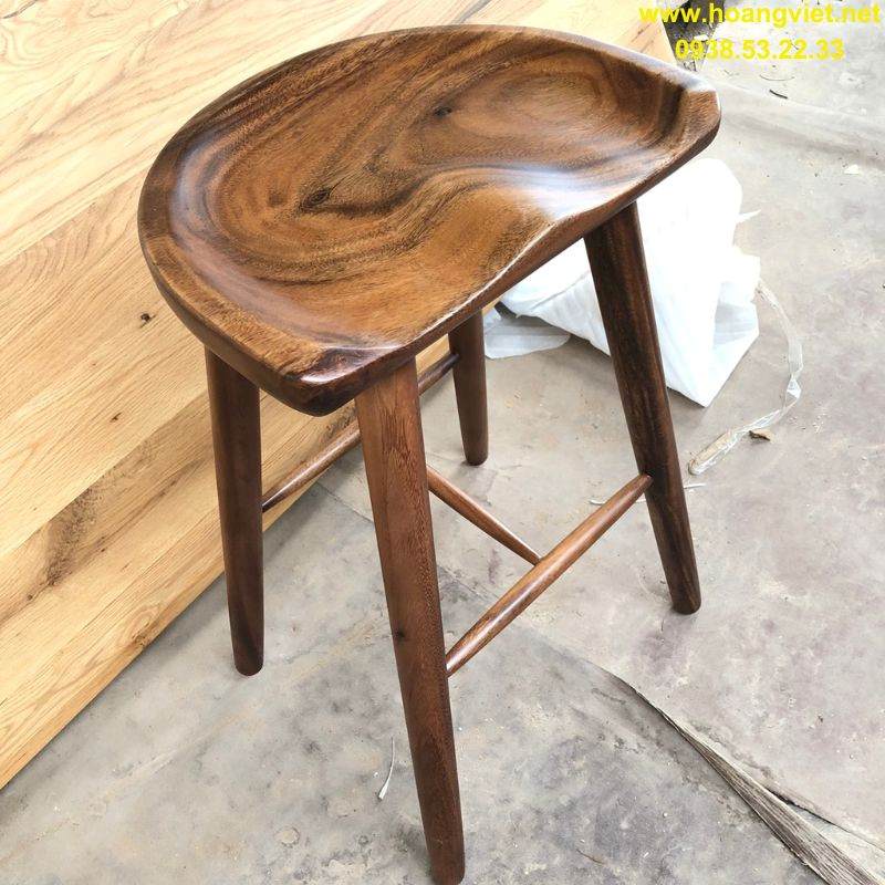 Ghế đôn gỗ me tây quày bar Ghế đôn gỗ me tây quày bar