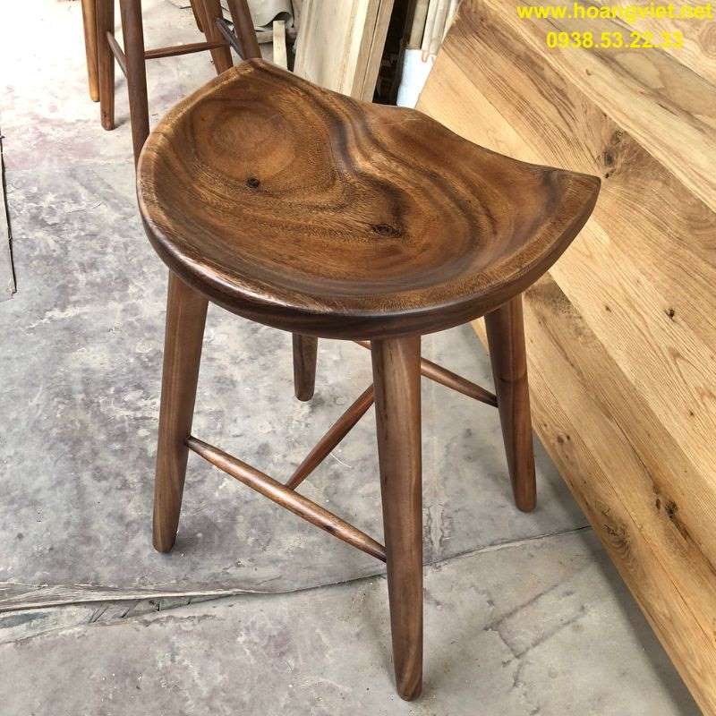 Ghế đôn gỗ me tây quày bar Ghế đôn gỗ me tây quày bar