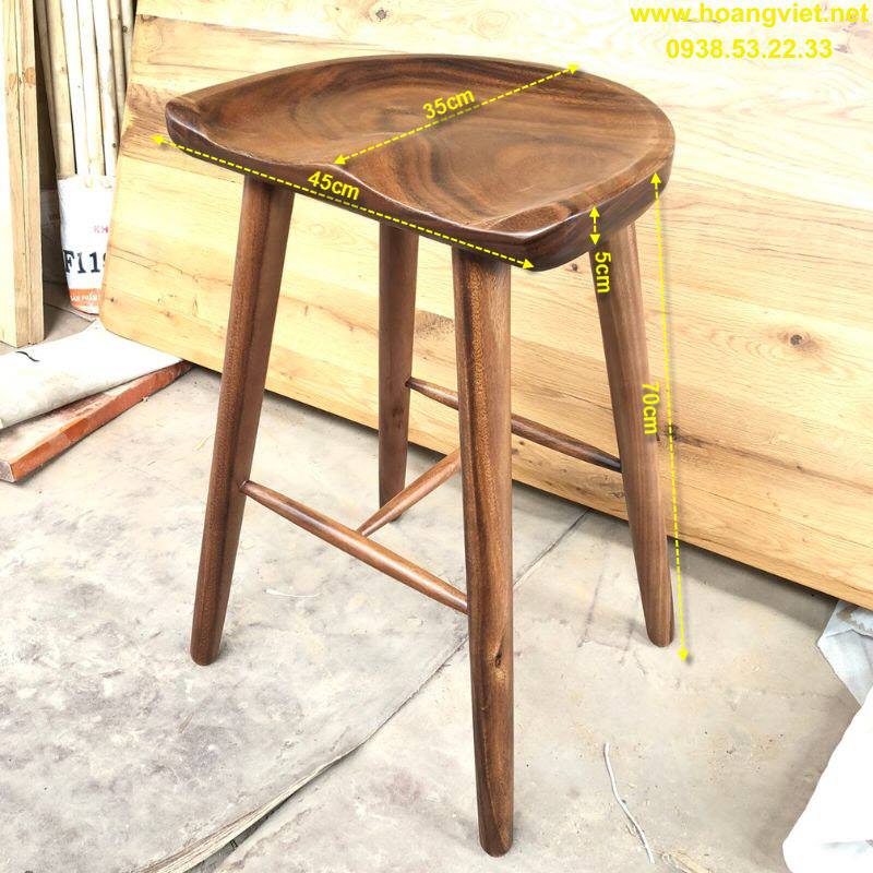 Ghế đôn gỗ me tây quày bar Ghế đôn gỗ me tây quày bar
