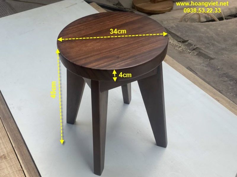 Kích thước ghế đôn gỗ tròn Kích thước ghế đôn gỗ tròn