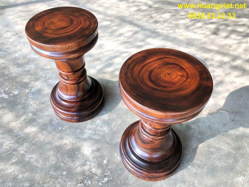 Ghế đôn table tròn gỗ me tây Ghế đôn table tròn gỗ me tây