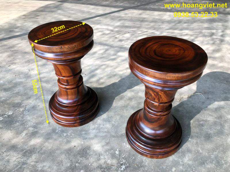 Ghế đôn table tròn gỗ me tây Ghế đôn table tròn gỗ me tây