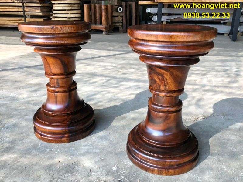 Ghế đôn table tròn gỗ me tây Ghế đôn table tròn gỗ me tây