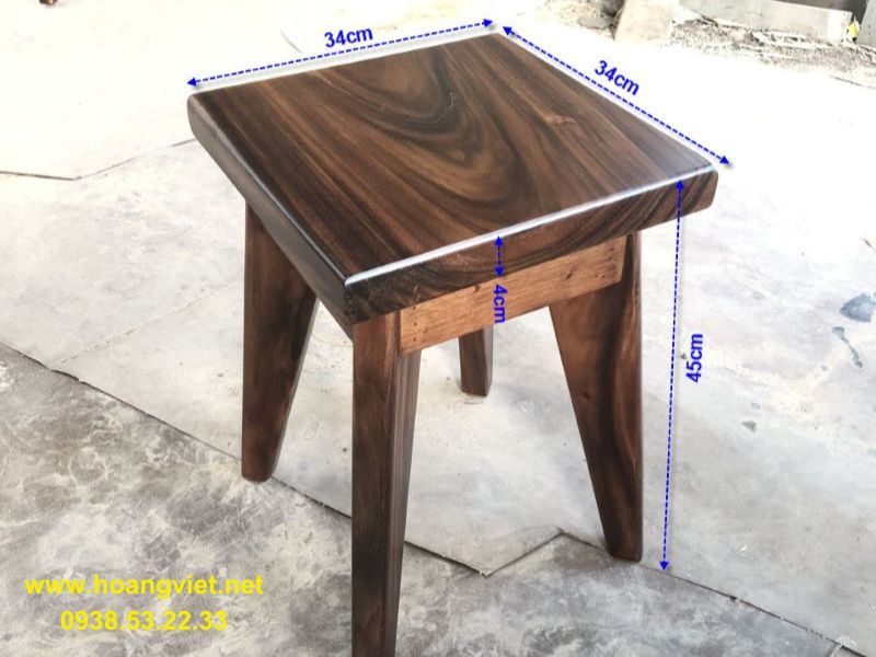 Kích thước ghế đôn vuông bằng gỗ me tây. Kích thước ghế đôn vuông bằng gỗ me tây.
