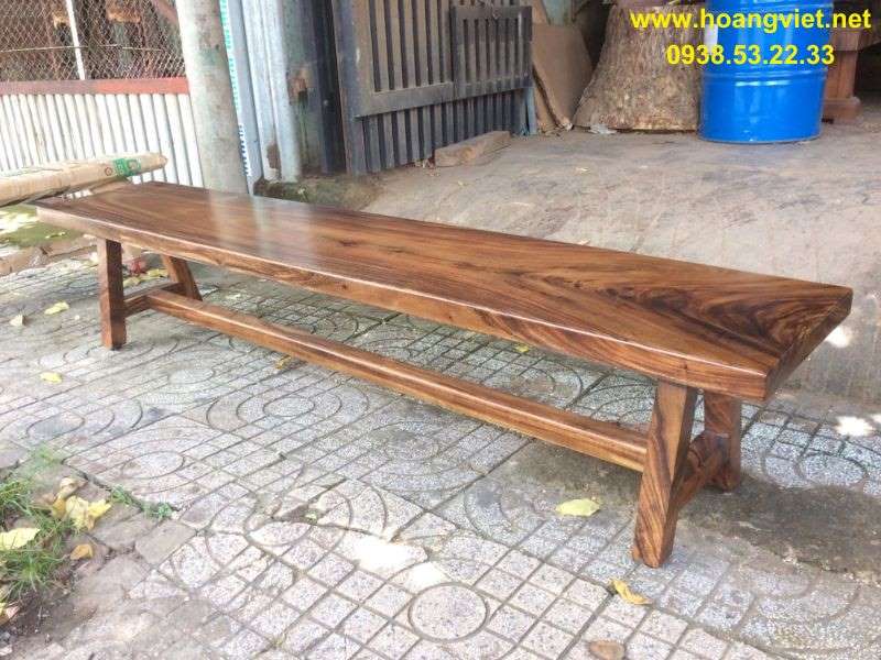 Ghế băng dài gỗ me tây chân chữ A Ghế băng dài gỗ me tây chân chữ A