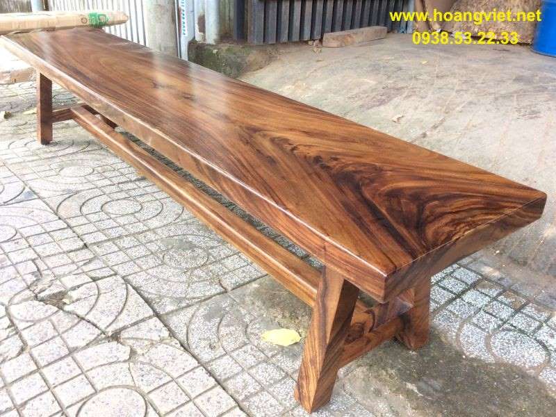 Ghế băng dài gỗ me tây chân chữ A Ghế băng dài gỗ me tây chân chữ A