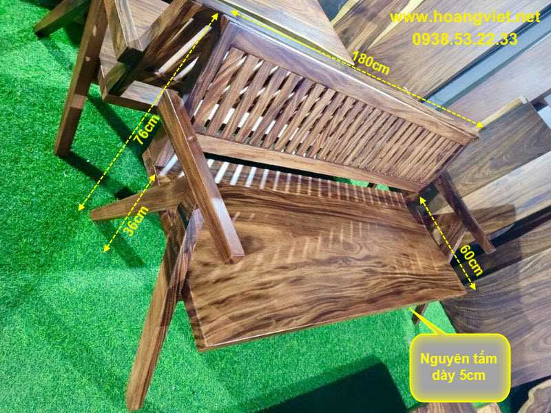 Kích thước ghế gỗ băng dài phòng khách Kích thước ghế gỗ băng dài phòng khách