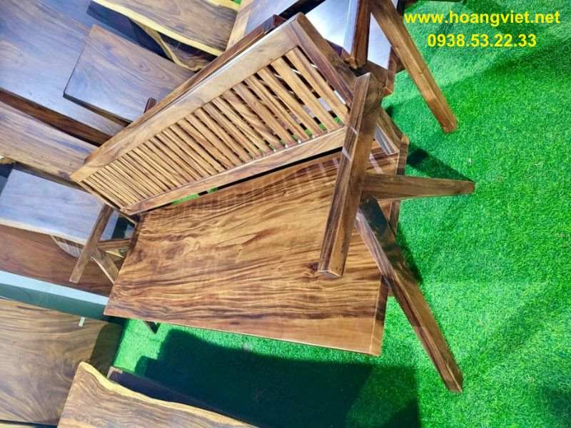 Ghế gỗ me tây băng dài phòng khách Ghế gỗ me tây băng dài phòng khách
