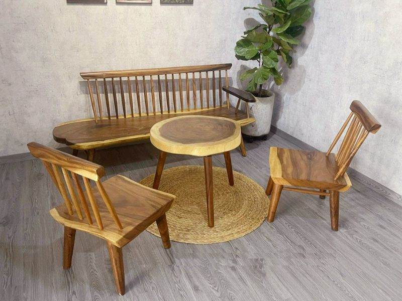 Ghê sofa nan bằng gỗ me tây Ghê sofa nan bằng gỗ me tây