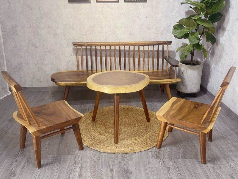 Ghê sofa nan bằng gỗ me tây Ghê sofa nan bằng gỗ me tây