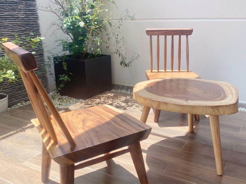 Ghê sofa nan bằng gỗ me tây Ghê sofa nan bằng gỗ me tây