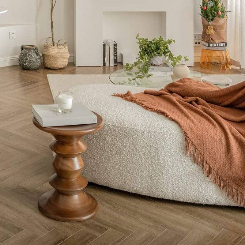 Đôn table gỗ me tây hiện đại Đôn table gỗ me tây hiện đại