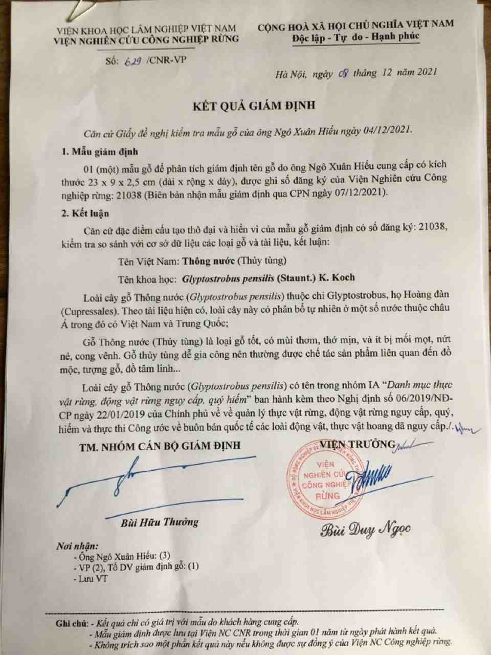 Giấy chứng nhận gỗ thủy tùng. Giấy chứng nhận gỗ thủy tùng.