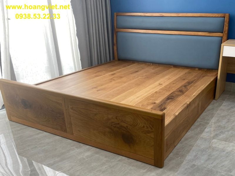 Giường gỗ sồi cao cấp Giường gỗ sồi cao cấp