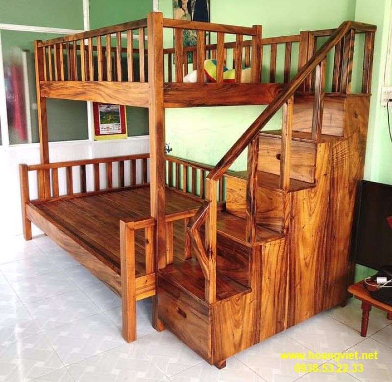 Giường tầng gỗ me tây Giường tầng gỗ me tây
