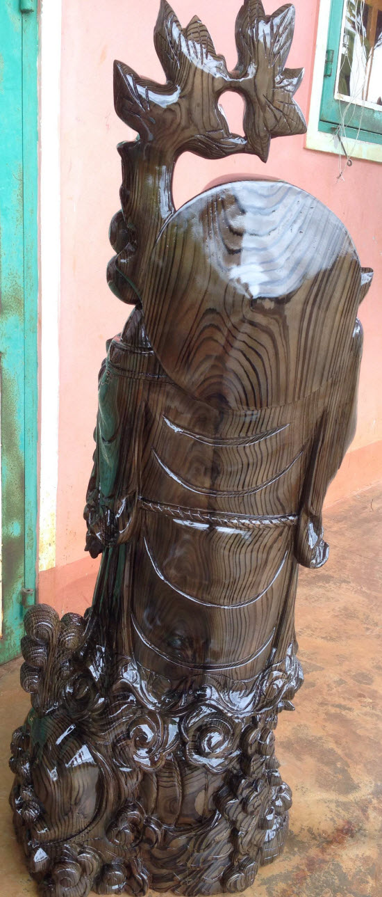 Tượng phật di lặc bằng gỗ thủy tùng cao 1.0m Tượng phật di lặc bằng gỗ thủy tùng cao 1.0m