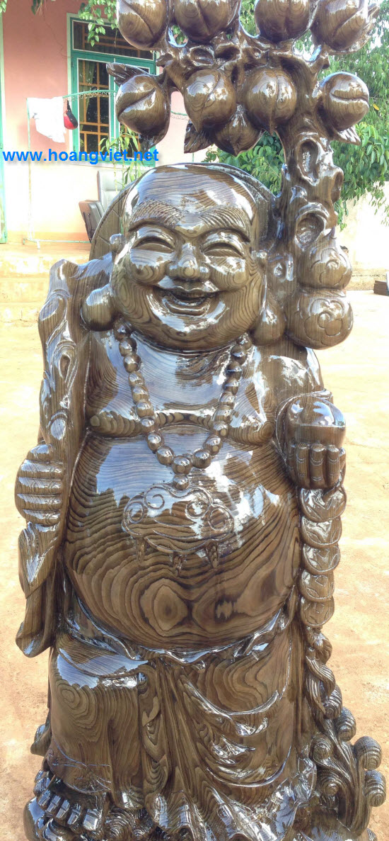 Tượng di lặc bằng gỗ thủy tùng cao 1.45m Tượng di lặc bằng gỗ thủy tùng cao 1.45m