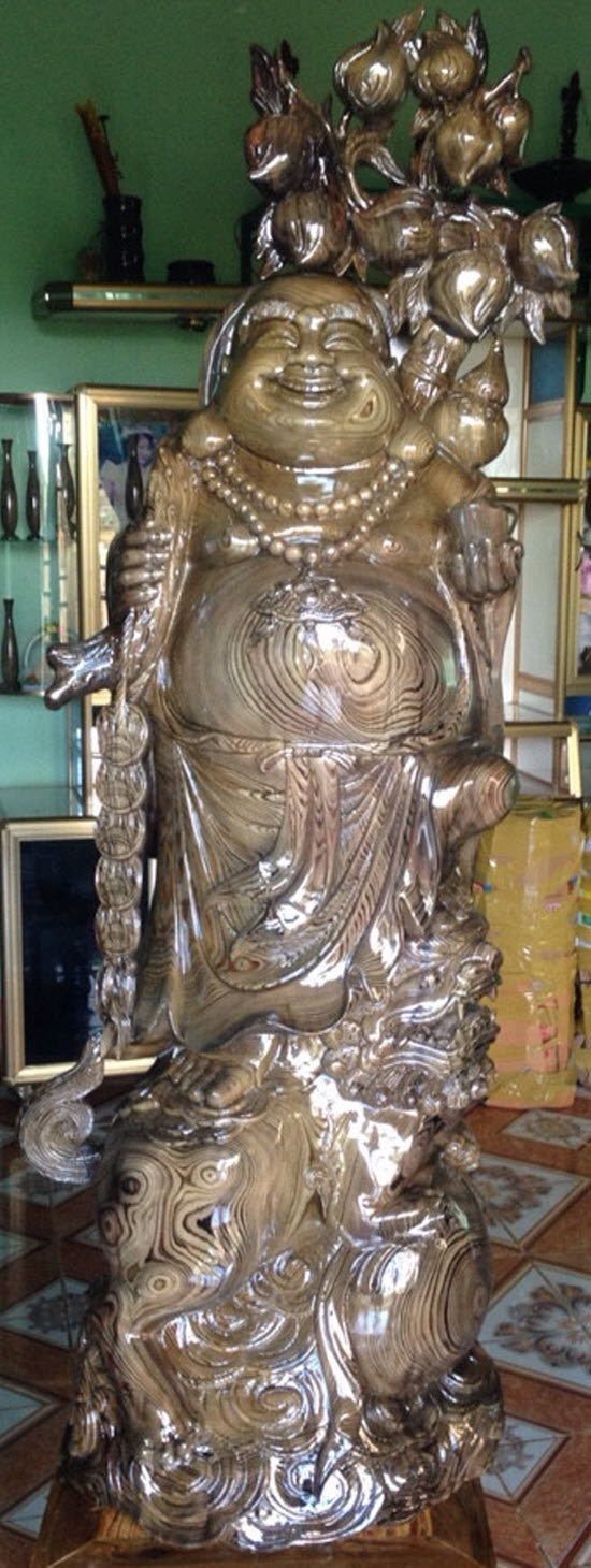 Tượng di lặc gỗ thủy tùng cao 1.45m Tượng di lặc gỗ thủy tùng cao 1.45m