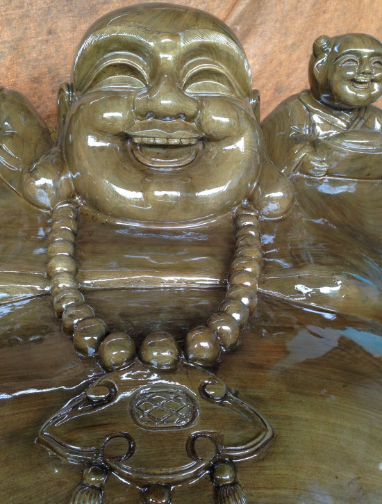 Tượng di lặc ngồi tiền cao 1.35m, rộng 1.37m Tượng di lặc ngồi tiền cao 1.35m, rộng 1.37m