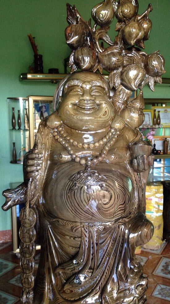 Tượng di lặc gỗ thủy tùng cao 1.45m Tượng di lặc gỗ thủy tùng cao 1.45m