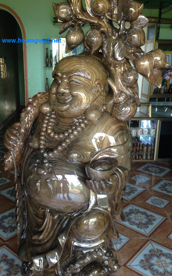 Tượng phật di lặc bằng gỗ thủy tùng cao 1.67m Tượng phật di lặc bằng gỗ thủy tùng cao 1.67m