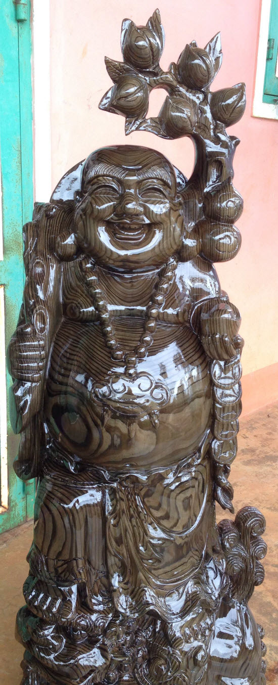 Tượng phật di lặc bằng gỗ thủy tùng cao 1.0m Tượng phật di lặc bằng gỗ thủy tùng cao 1.0m