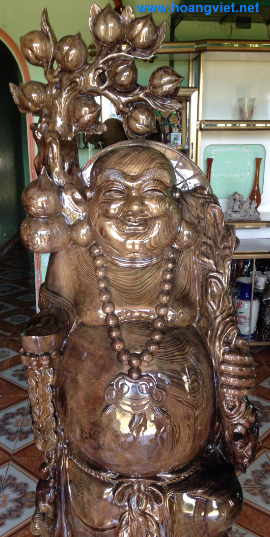 Tượng phật di lặc bằng gỗ thủy tùng cao 1.67m Tượng phật di lặc bằng gỗ thủy tùng cao 1.67m