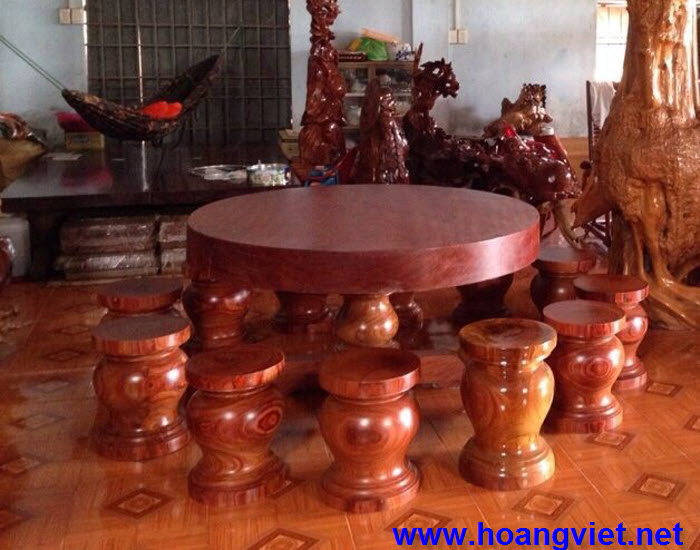 Bàn ăn hình tròn gỗ Cẩm Lai Bàn ăn hình tròn gỗ Cẩm Lai