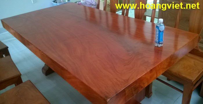 Bàn ăn hình chữ nhật gỗ gõ đỏ Bàn ăn hình chữ nhật gỗ gõ đỏ