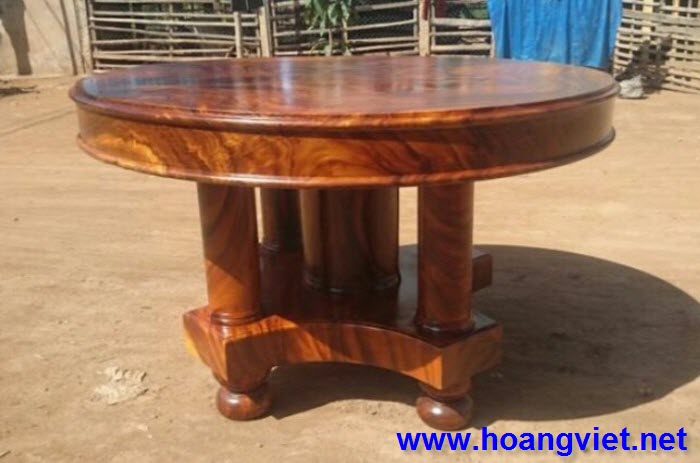 Bàn tròn gỗ me tây Bàn tròn gỗ me tây