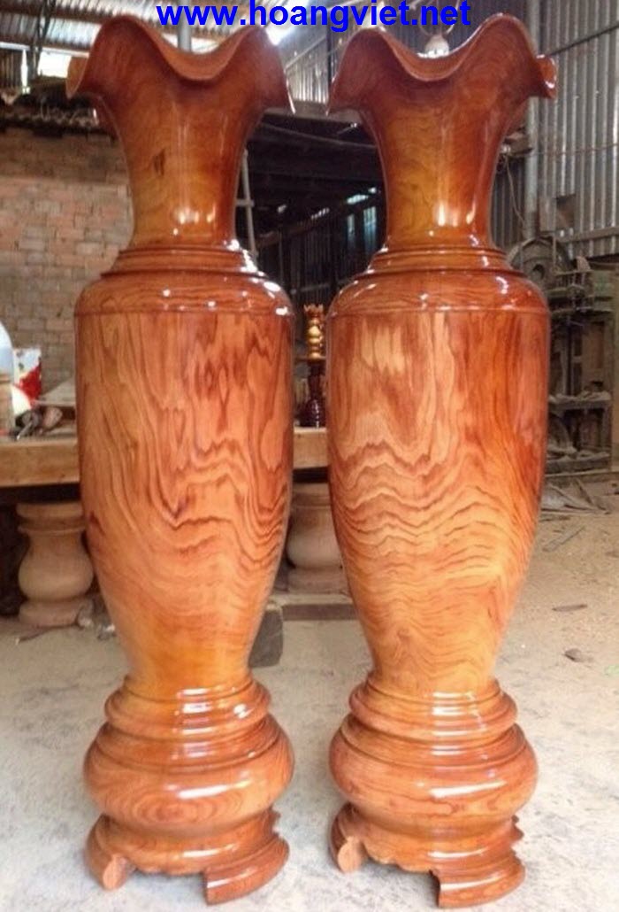 Lộc bình gỗ gõ đỏ vân đẹp Lộc bình gỗ gõ đỏ vân đẹp