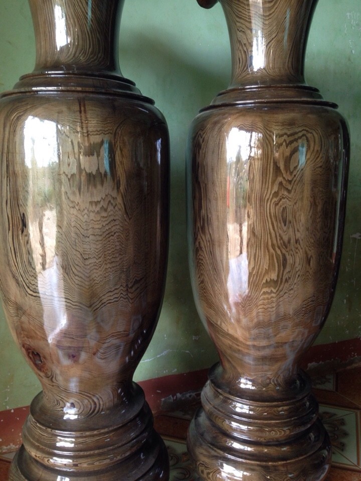 Lộc bình gỗ thủy tùng vân đẹp Lộc bình gỗ thủy tùng vân đẹp