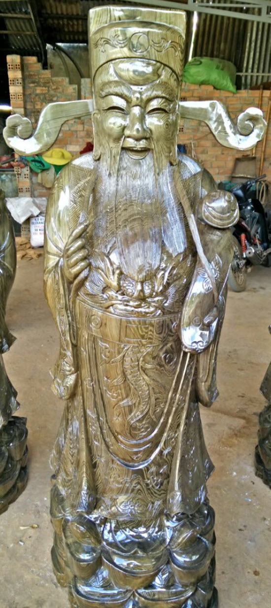 Tượng phúc lộc thọ bằng gỗ thủy tùng Tượng phúc lộc thọ bằng gỗ thủy tùng