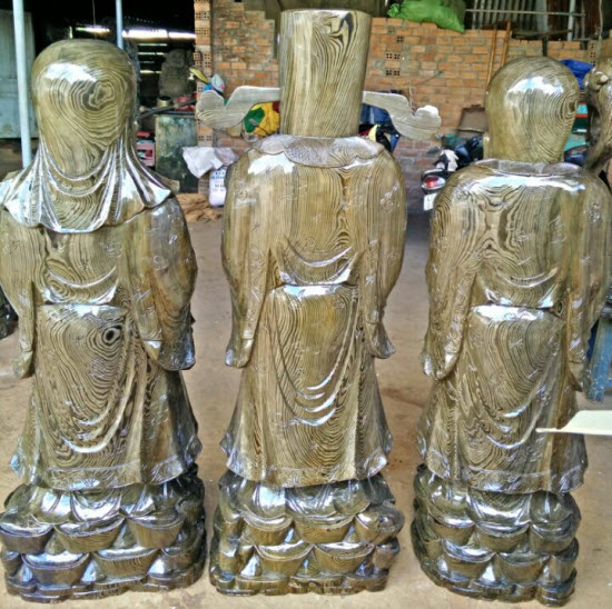 Tượng phúc lộc thọ bằng gỗ thủy tùng Tượng phúc lộc thọ bằng gỗ thủy tùng