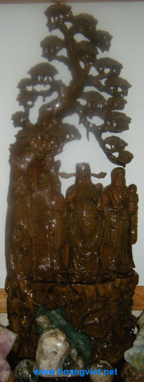 Tượng phúc lộc thọ bằng gỗ thủy tùng Tượng phúc lộc thọ bằng gỗ thủy tùng