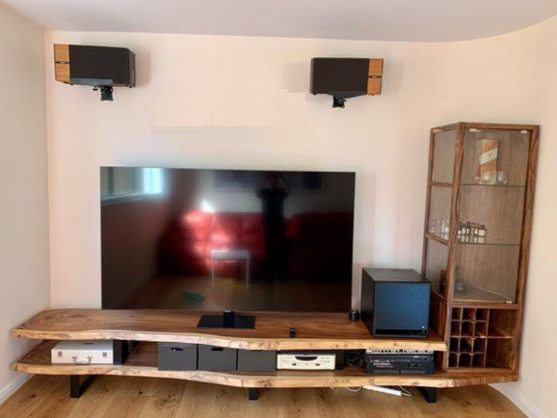 Kệ tivi gỗ tự nhiên me tây nguyên khối 2 tầng Kệ tivi gỗ tự nhiên me tây nguyên khối 2 tầng