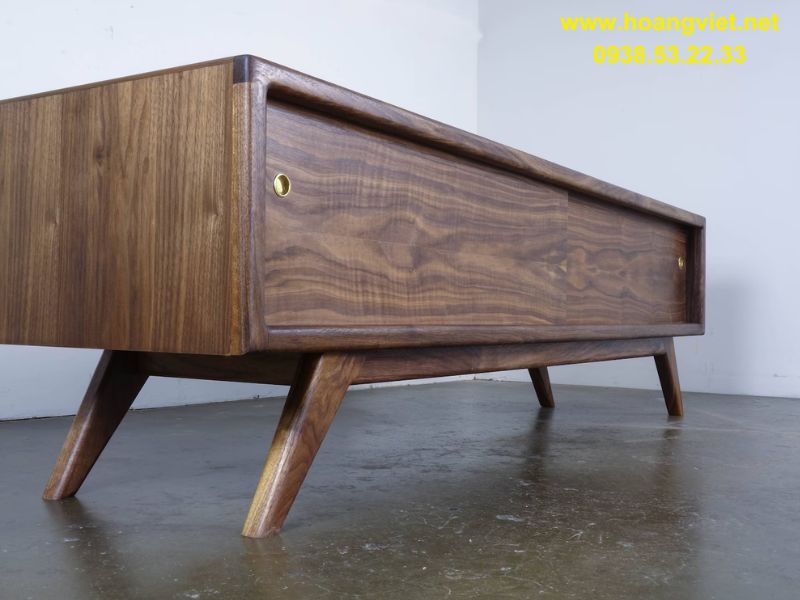 Kệ tivi gỗ có chó hiện đại Kệ tivi gỗ có chó hiện đại