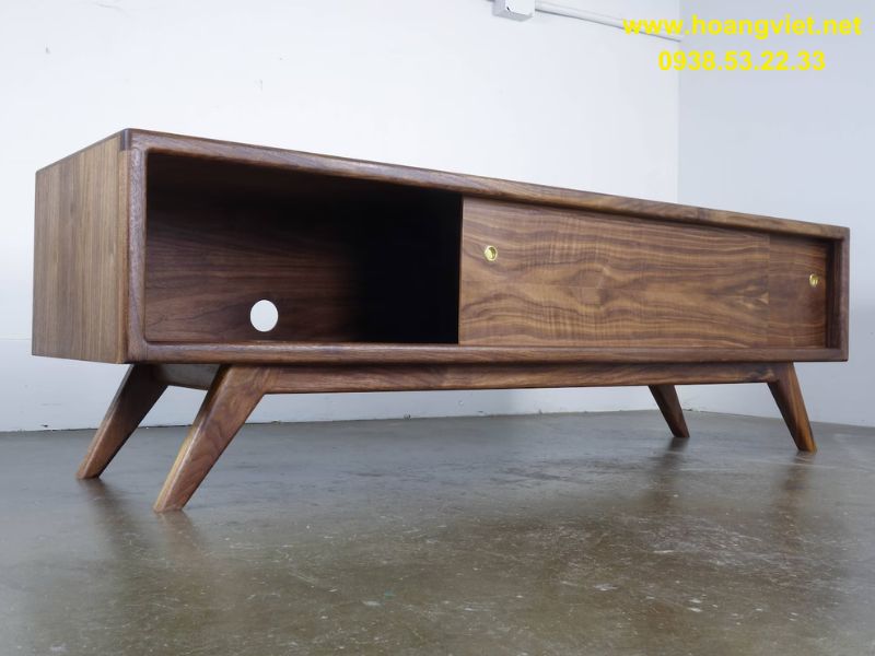 Kệ tivi gỗ có chó hiện đại Kệ tivi gỗ có chó hiện đại