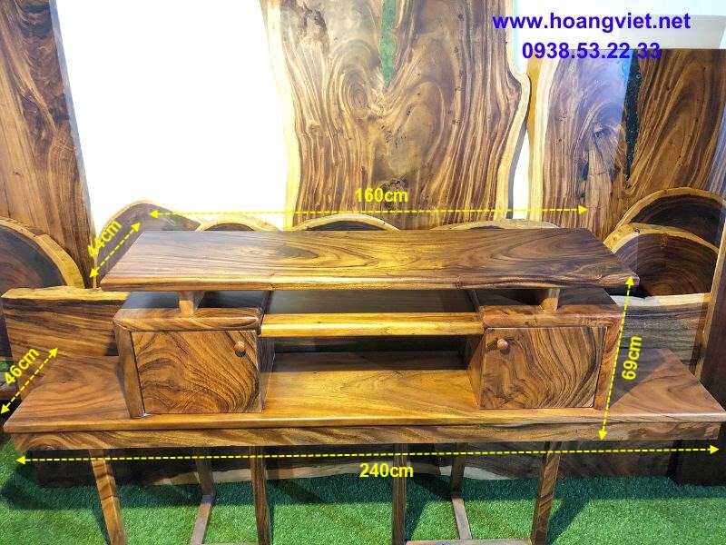 Kệ tivi gỗ tự nhiên me tây nguyên tấm cho phòng ngủ Kệ tivi gỗ tự nhiên me tây nguyên tấm cho phòng ngủ