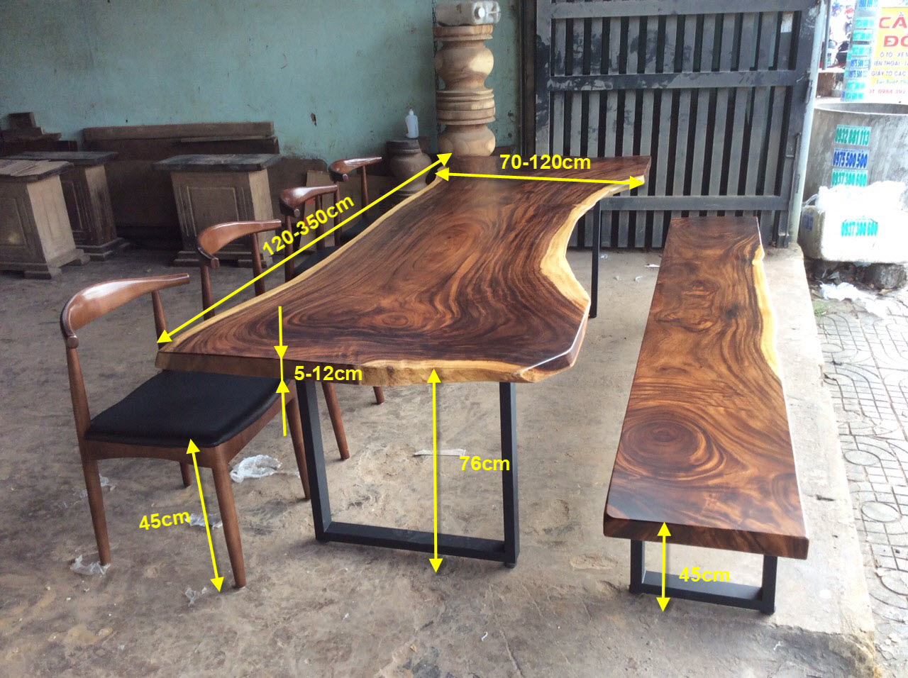 Kích thước bàn ghế ăn gỗ tự nhiên rất đa dạng Kích thước bàn ghế ăn gỗ tự nhiên rất đa dạng