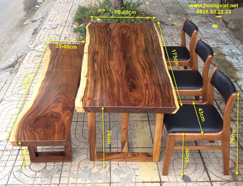 Kích thước bàn ăn me tây Kích thước bàn ăn me tây