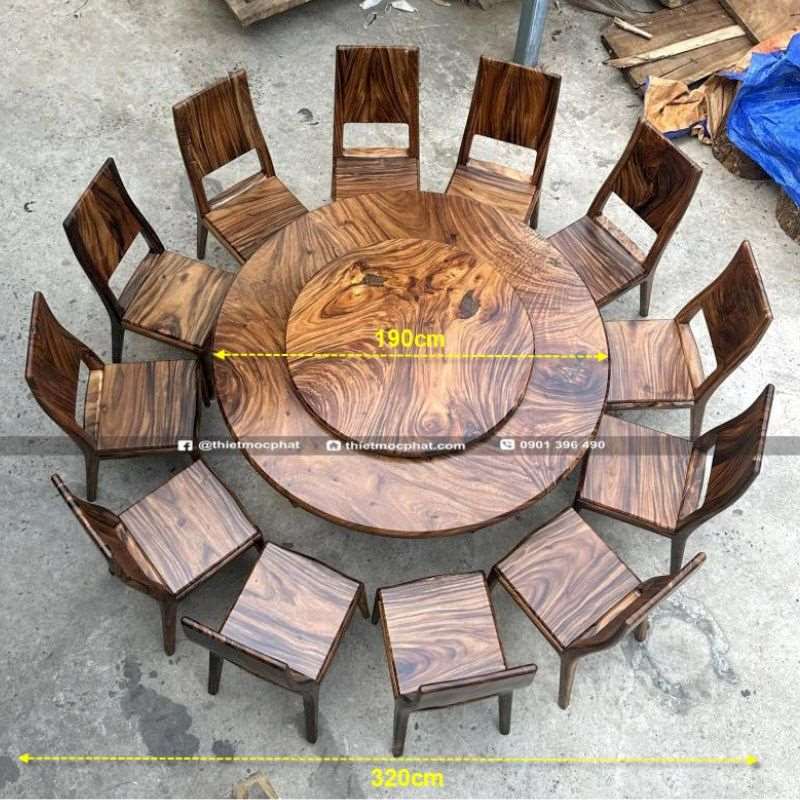 Kích thước bàn ăn tròn 12 ghế Kích thước bàn ăn tròn 12 ghế