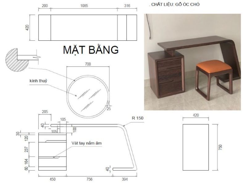 Kích thước bàn làm việc, bàn trang điểm gỗ óc chó. Kích thước bàn làm việc, bàn trang điểm gỗ óc chó.