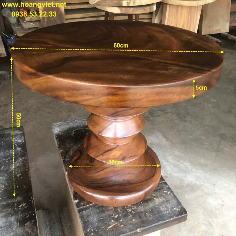 Kích thước bàn trà sofa tròn gỗ me tây Kích thước bàn trà sofa tròn gỗ me tây