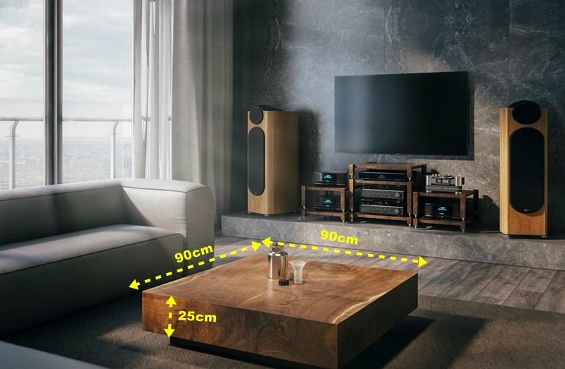 Kích thước bàn trà sofa vuông nguyên khối Kích thước bàn trà sofa vuông nguyên khối