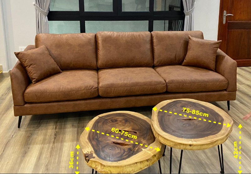 Kích thước bàn trà tròn đôi Kích thước bàn trà tròn đôi