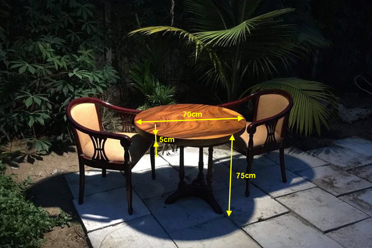 Kích thước bàn trà tròn loại cao Kích thước bàn trà tròn loại cao