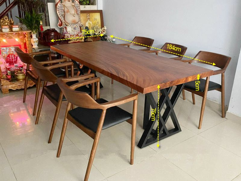 Kích thước bàn ăn 6 ghế hiroshima tựa cao. Kích thước bàn ăn 6 ghế hiroshima tựa cao.