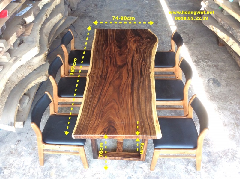 Kích thước bộ bàn ăn 6 ghế nệm Kích thước bộ bàn ăn 6 ghế nệm