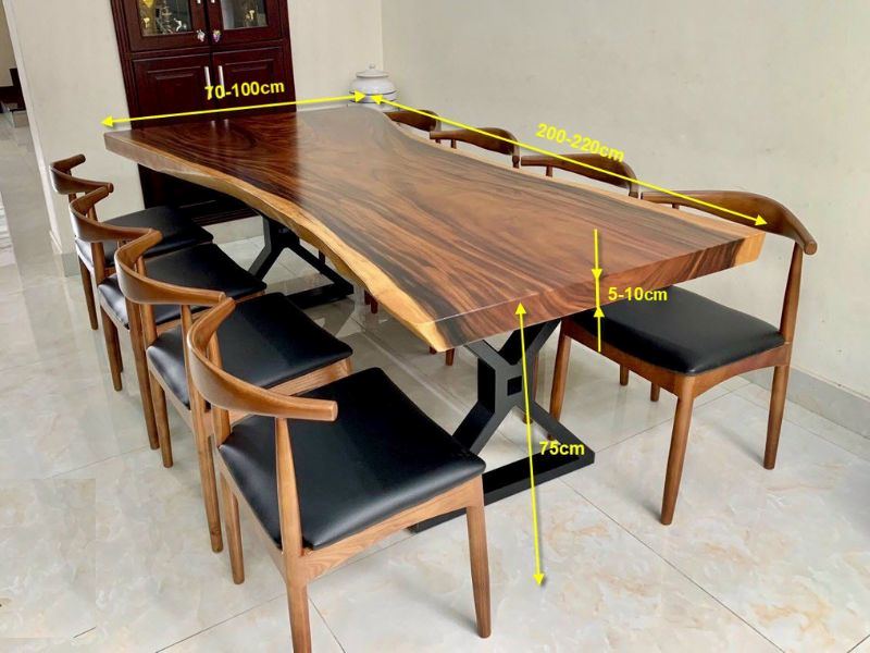 Kích thước thông dụng của bàn ăn 8 ghế Kích thước thông dụng của bàn ăn 8 ghế